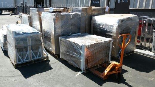 Used Store Fixtures packed for shipping ltl 
